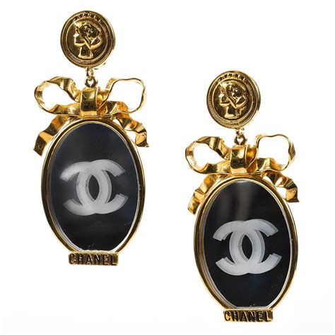 chanel mirror earrings|signature Chanel earrings.